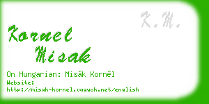kornel misak business card