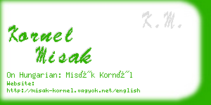 kornel misak business card